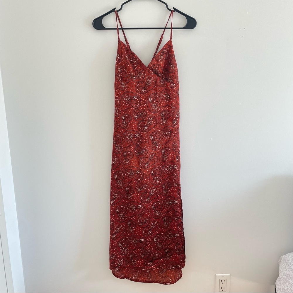 Paisley Print Slip Dress